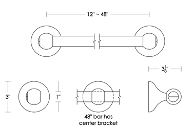 Plaza Metal Towel Bar